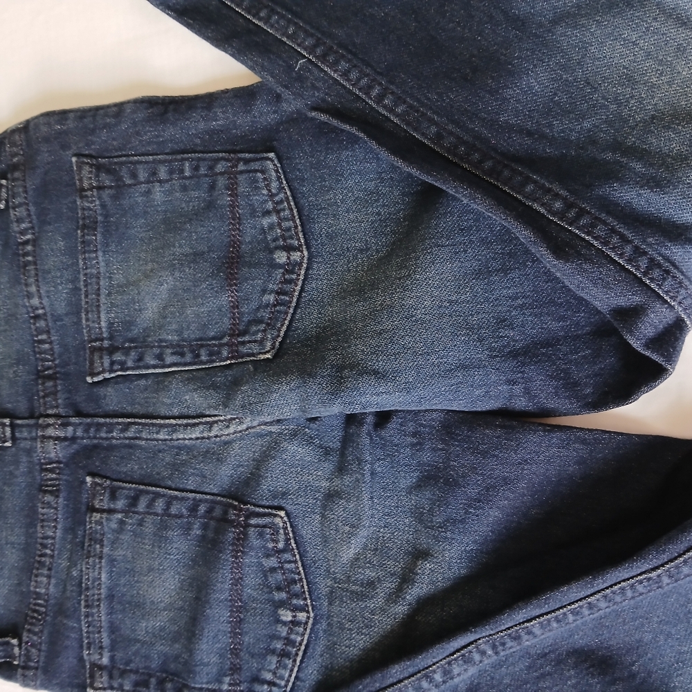 Cat & Jack Straight Dark Wash Girls Jeans Size 12  Stretch NWT - Picture 6 of 7